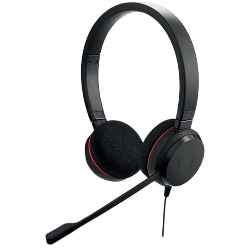 Jabra Evolve 20 Headset Wired Head-band Office/Call center USB Type-C USB Type-A Black