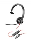 HP Poly Blackwire 3310 Mono Microsoft Teams Certified USB-C Headset +USB-C/A Adapter