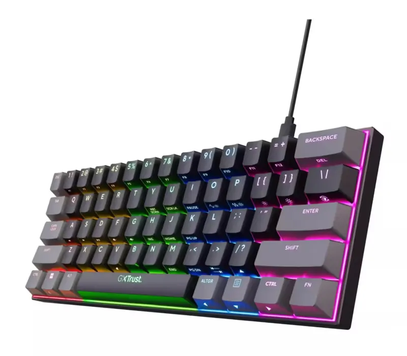 Trust GXT 867 Acira Gaming USB Qwerty US English Black